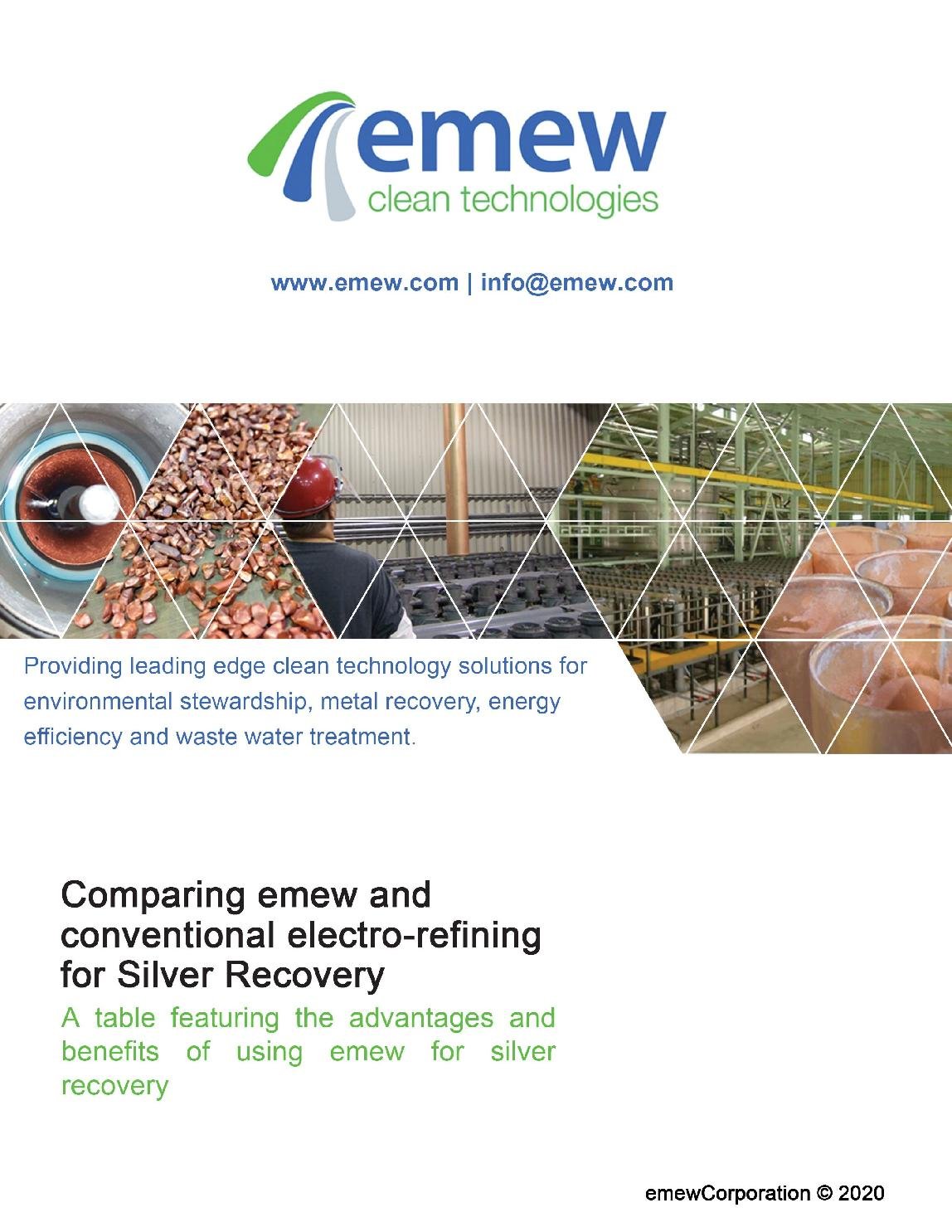 Comparing emew and conventional electro-refining for Silver Recovery